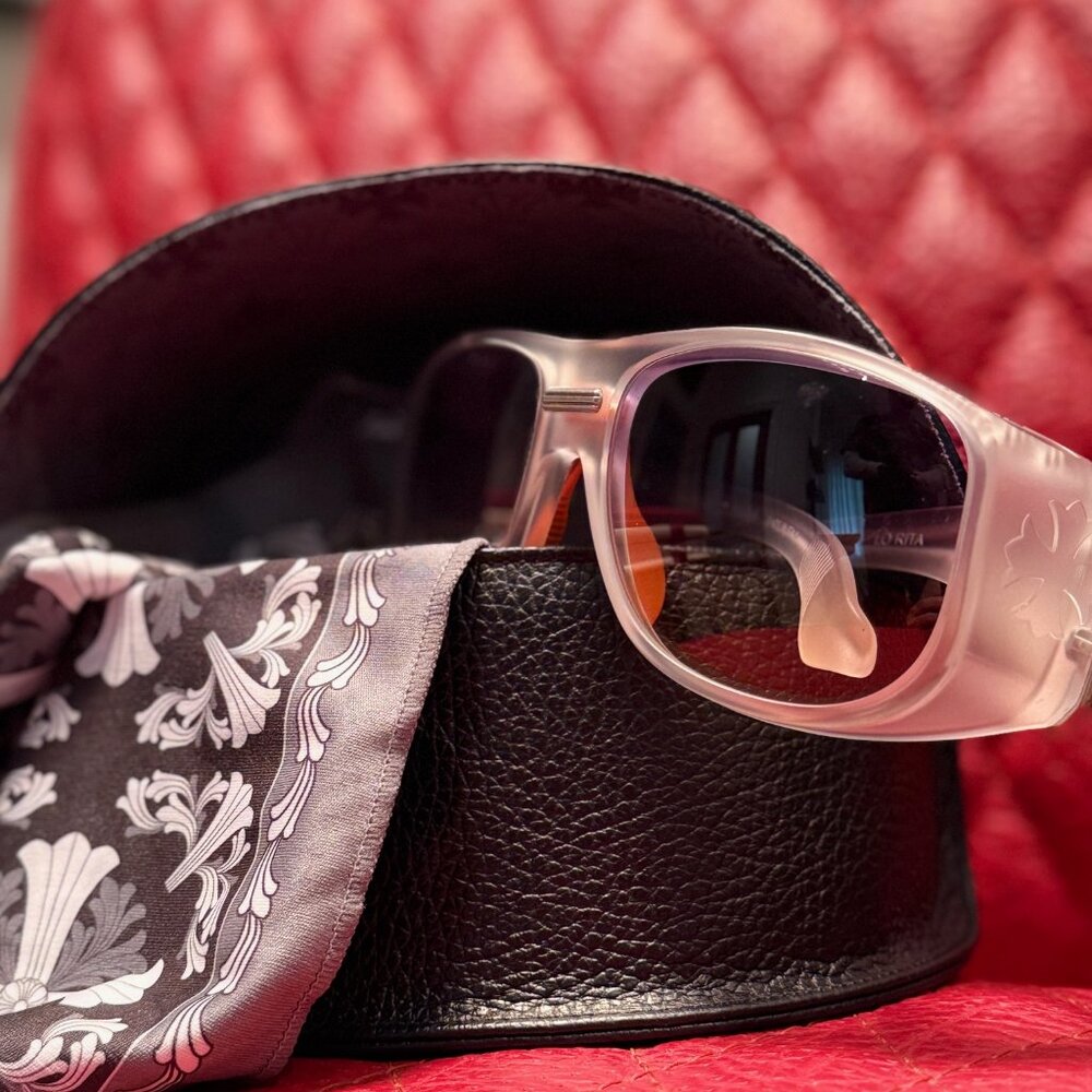 Chrome Hearts Lo Rita Shield Sunglasses – Translucent Grey Frame - Picture 2 of 8